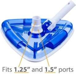 Deluxe Triangular Pool Vacuum Head -Pooly Shop clear vac head 4
