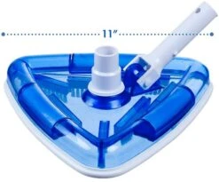 Deluxe Triangular Pool Vacuum Head -Pooly Shop clear vac head 5