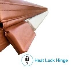 2.135 X 1.98 Metre (84'' X 78'') Rectangular Hot Tub Cover - Brown -Pooly Shop cover 3 small