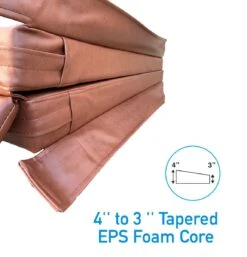 2.135 X 1.98 Metre (84'' X 78'') Rectangular Hot Tub Cover - Brown -Pooly Shop cover 4 small