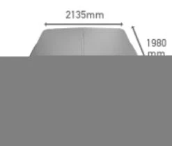 2.135 X 1.98 Metre (84'' X 78'') Rectangular Hot Tub Cover - Brown