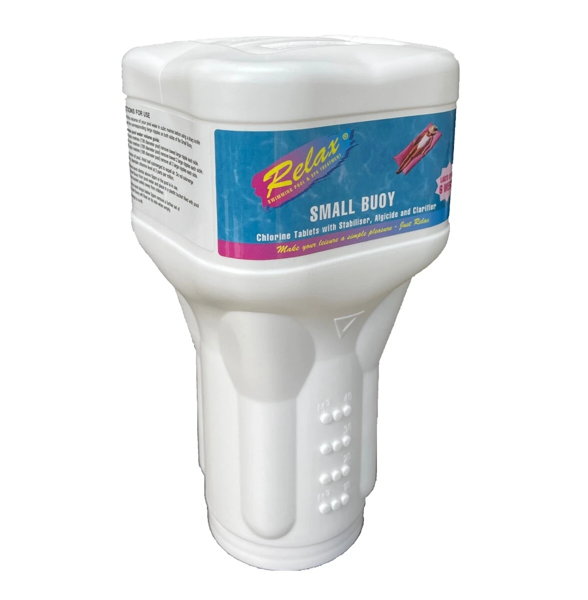 Relax Small Floating Buoy Pool Chlorine Dispenser 1kg 1 Relax Small Floating Buoy Pool Chlorine Dispenser 1kg