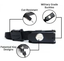 SteelCore Hot Tub Security Straps Black (2 Pack) -Pooly Shop steel core hot tub straps 5