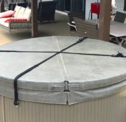 SteelCore Hot Tub Security Straps Black (2 Pack) -Pooly Shop steel core hot tub straps 6